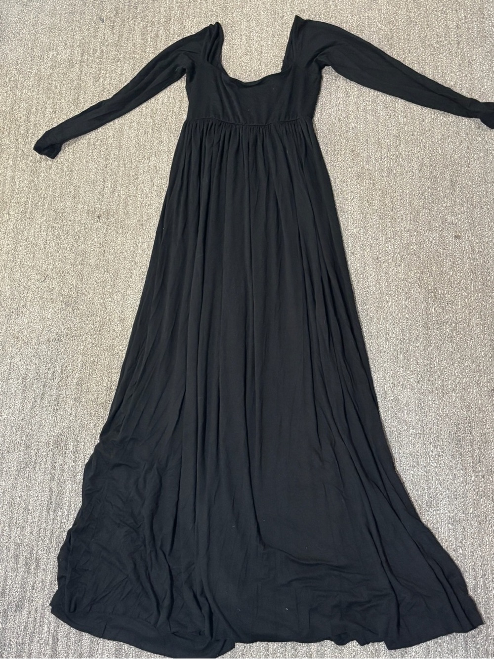 Rachel Pally Black Long-Sleeve Scoop Neck Maxi Dress